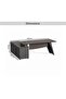 GEKKO OFFICE DESK RIGHT SIDE RETURN 200CM - DARK OAK & MIDDLE GREY - 8