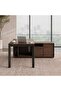 SCHRUTE OFFICE DESK RIGHT SIDE RETURN 180CM - DARK BROWN & DARK GREY - 3