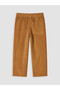 Elastic Waist Velvet Boy's Trousers - 3