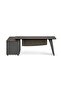 GEKKO OFFICE DESK RIGHT SIDE RETURN 200CM - DARK OAK & MIDDLE GREY - 6