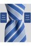 Dark Blue Tie with White Stripes – 8 cm Wide - 2