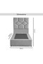 KYROS SINGLE BED 90X190 CM - GREY - 8