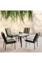 IRAA OUTDOOR DINING SET 1+4 - MULTI COLOR