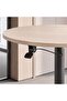 OLSON MEETING OFFICE ROUND TABLE WITH ADJUSTABLE HEIGHT - WHITE OAK & WHITE - 3