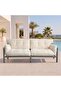 MODERN COLLECTION OUTDOOR SOFA SET 3+1+1+2 COFFEE TABLE - GREY & CREAM - 2