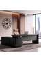 HALPERT OFFICE DESK RIGHT SIDE RETURN - BLACK