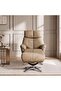 MARQUISE LOUNGE CHAIR MANUAL FUNCTION WITH OTTOMAN - BROWN - 3