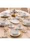 Lustre 64-Piece New Bone China Dinner Set -White