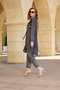 Grey Chambray Two-Piece Tunic and Trouser Set - 2