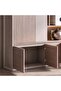 OWAIN OFFICE CABINET HIGH WITH LED LIGHTS - BROWN & GREY - 6