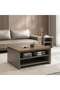 JAMONT OFFICE COFFEE TABLE - GREY & WALNUT - 4