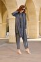 Grey Chambray Two-Piece Tunic and Trouser Set