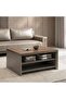 JAMONT OFFICE COFFEE TABLE - GREY & WALNUT