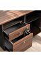 SCHRUTE OFFICE DESK RIGHT SIDE RETURN 180CM - DARK BROWN & DARK GREY - 6