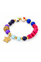 Colorful Beaded Elastic Women's Bracelet with Dangle Figures – Bohemian Stylish Accessory - 2