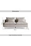 KNIGHTLEY NEW RIGHT ARM 2 SEATER MODULAR SOFA - BEIGE - 5