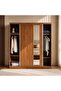 FLEXO 2 DOOR SLIDING WARDROBE WITH MIRROR - ALMOND - 4