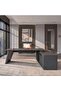 GEKKO OFFICE DESK RIGHT SIDE RETURN 200CM - DARK OAK & MIDDLE GREY - 3