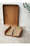 Acacia Iron Square Napkin Holder with Napkin Holder - 3