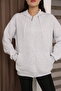 Oversize Winter Sweatshirt with Zipper, Fleece Lining, Hood, and Kangaroo Pocket. Hoodie Jacket - 5
