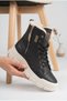 Women's Fur Lined Thick Serrated Sole Sneaker Boots with Lace-Up and Zipper, Warm and Comfortable Winter Boots