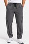 Men's Ribbed Baggy Sports Sweatpants with 2 Straps, Comfortable Fit, Wide Legs, Black, Smoked Grey, Navy Blue - 2