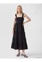 Quality Pieces from Çelebi Store Ruffle Square Roba Collar Polka Dot Dress