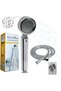 Stainless Steel Shower Head Set - Shower Head with 2 Shower Filter for Anti-Hair Fall and Soft Skin - 2m Shower Hose and Shower Holder - Handheld Shower - Shower Head Filter (Silver)