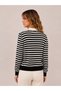Women's Striped Polo Collar Knit Sweater 27K12303-99 - 3