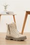 Women's Fur Lined Thick Serrated Sole Sneaker Boots with Lace-Up and Zipper, Warm and Comfortable Winter Boots - 2