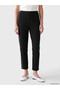 Women's elastic waistband pants with stripe detail - 2