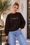 Sweatshirt with Stone Printed Text on the Front