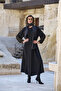 40518 Black Cap with Sleeve Detail - 2