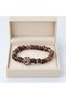 Coffee and Plum Tone Beaded Bracelet – Stylish Bohemian Accessory with Bronze Detail - 3