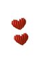 Red Textured Heart Stud Earrings - Vintage Cute Non-Tarnish Anti-Allergic Colorfast Stylish Gift New Season Trend Women's Earrings - 4