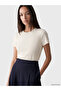 Crew Neck Ribbed Women's T-Shirt