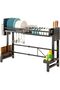 2-Tier Over Sink Dish Drying Rack – Adjustable & Detachable Kitchen Drainer Space-Saving Design for Efficient Drying Perfect for Kitchen Counter Organization