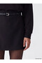 Belted A-Line Mini Skirt - 3