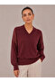 Women's V-Neck Balloon Sleeve Knitwear Sweater 27K12313-30