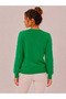 Women's V-Neck Knitwear Sweater 27K12004-20 - 3
