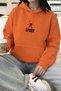 Unisex Spirit Printed Oversize Hoodie Hooded Sweatshirt - 2