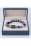 Blue Gray Beaded Eye Detail Bracelet – Stylish Daily Accessory with Metal Embellishments - 3