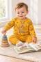 Baby boy star patterned plush appliqued sweatshirt bottom tracksuit 2-piece top and bottom set 6-9-12-18 months - 3