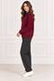 Women's Denim Shirt Collar Long Sleeve Oversize Knitwear Sweater - 5