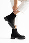 Women's Black Suede Non-Slip Sole Classic Boots - 5