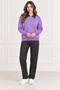 Women's Denim Shirt Collar Long Sleeve Oversize Knitwear Sweater - 7