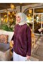 38/42 Size Compatible Premium Quality Angora Knitwear Hijab Cardigan Claret Red - 2