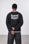 Men's Reserved Members Printed Oversize Sweatshirt Black - 3