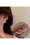 Xuping Gold Heart Pearl Ear Jacket Climber Earrings - Modern Non-Tarnish Anti-Allergic Vibrant Color Fade-Resistant Stylish Gift New Season Women's Earrings