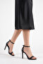 Black Thin Heeled Single Strap Ankle Strap Stylish Evening Dress Sandals - 4